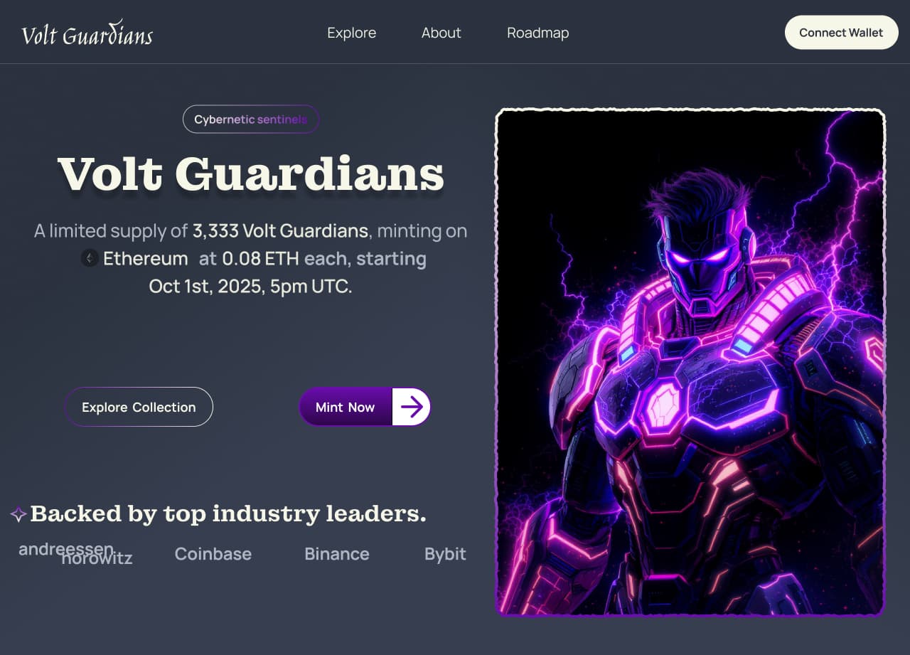 Volt Guardians NFT project preview